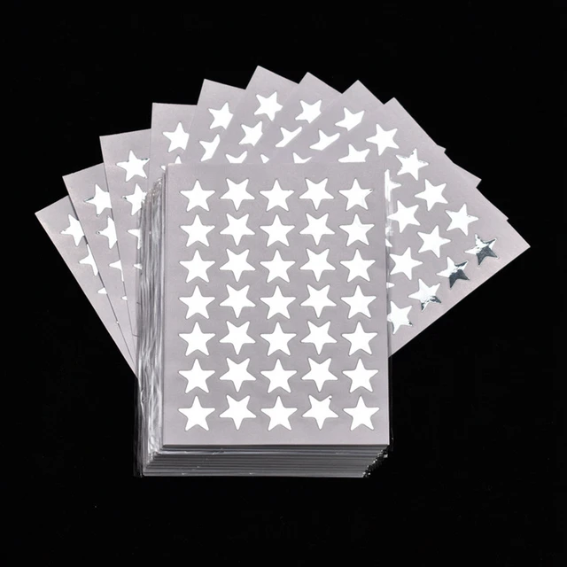 Trabsparent glitter star stickers