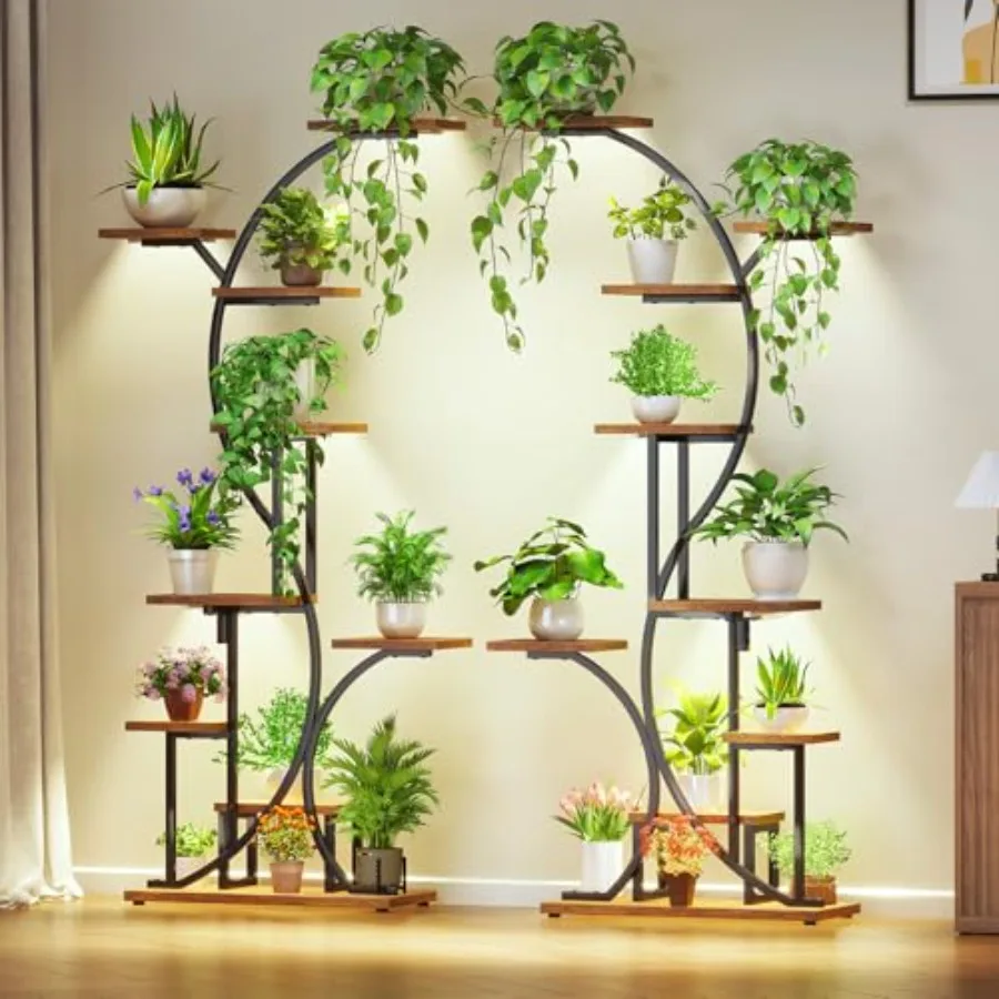 25319-90fb3d.jpg Indoor Flower Pot Stand with Grow Lights - 7 Tier Multi Display