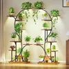 indoor flower pot stand with grow lights - 7 tier multi display