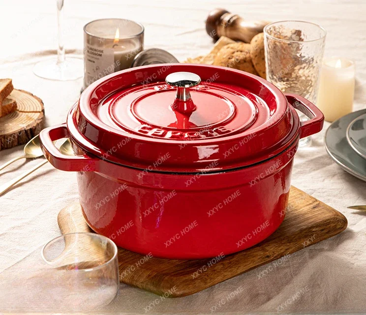 

Cast Iron Pot Household Saucepan Slow Cooker Casserole Soup Pot Thermal Cooker Non-Stick Pan Induction Cooker Stew-Pan