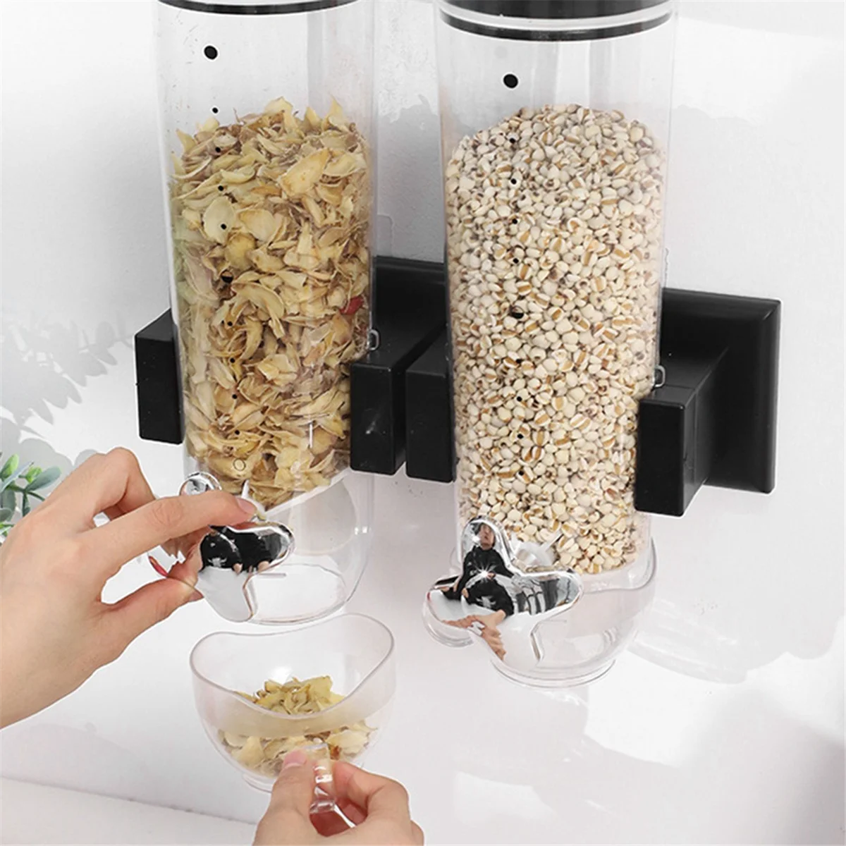 Food Jar Dispenser Safe Airtight High Capacity Grains Cereal Bucket Dispenser for Kitchen Food Storage Cereal Bucket C 3