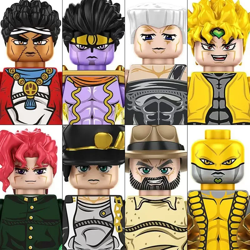 

JoJo's Bizarre Adventure Stone Ocean Building Blocks Konjo Chengtaro Mini Action Figure Accessories Christmas Gift for Kids
