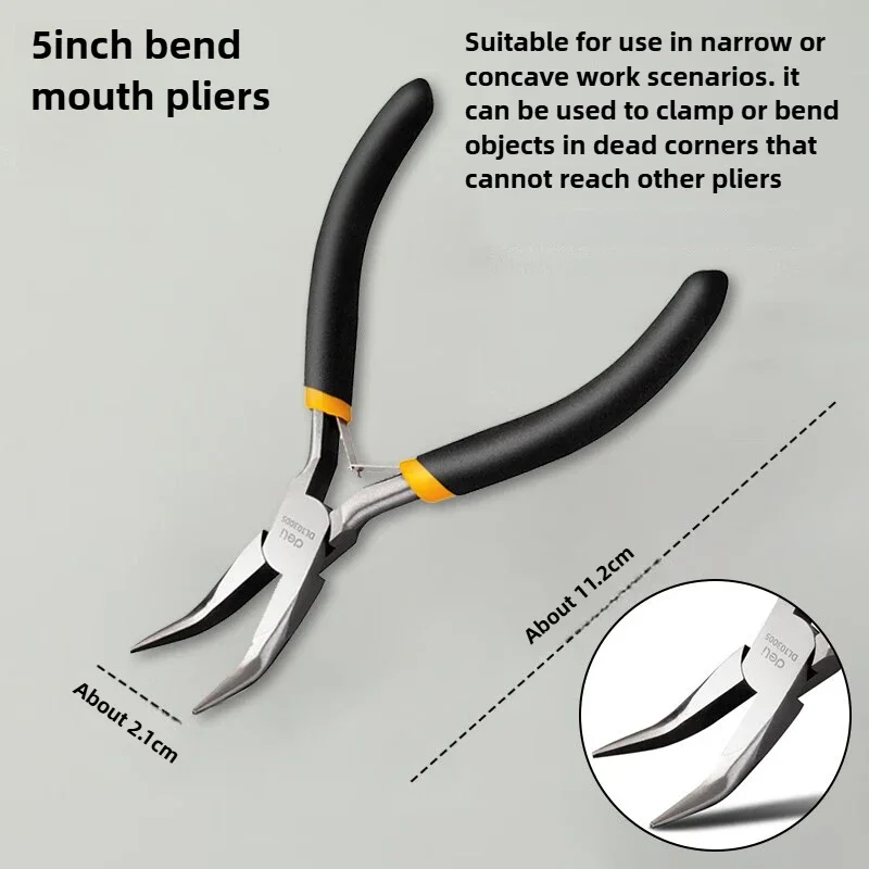 Deli Mini Pliers Making Pliers Precision Wire Cutters, Needle, Round & Bent Nose for Making, Chain Nose, Craft, Earring 3