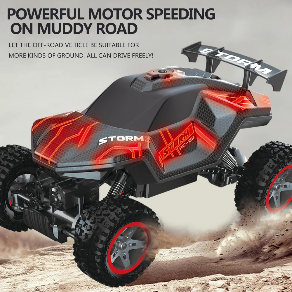 오프로드 몬스터 트럭 원격 제어 RC카, 성인용 4x4 RC카, RC 크롤러, 고속 2.4GHz, 4WD, 모든 지형, 20 km/h