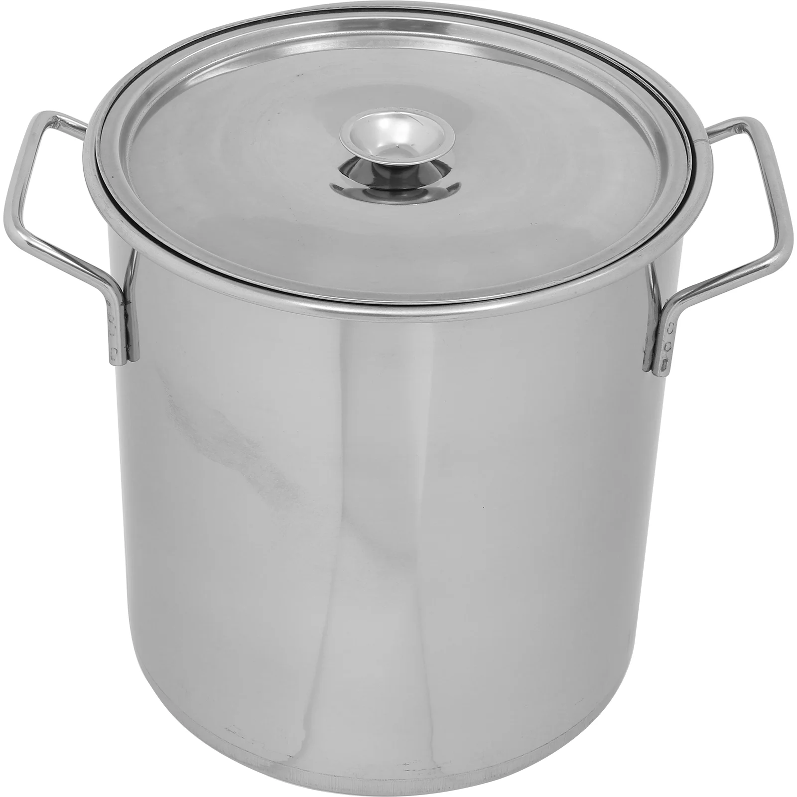

Rice Bucket with Lid Large Stock Pot Storage Stainless Steel Stockpot Soup Pots Lids