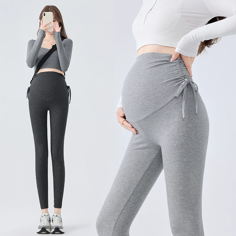 V73098# Pregnancy Pants Spring Autumn Outerwear Yoga Maternity Leggings Maternity Trousers