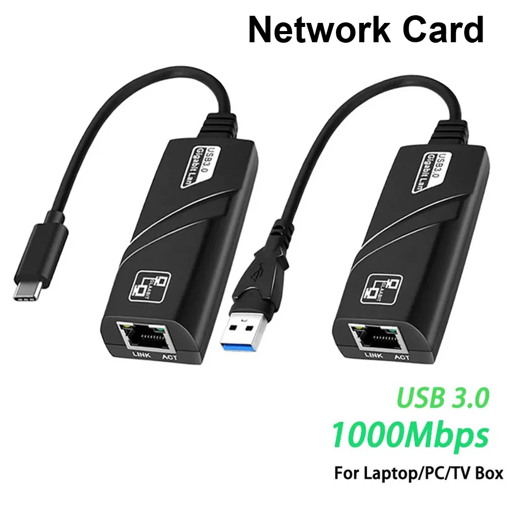 MZX 기가비트 네트워크 카드 1000Mbps 1G 유선 USB 3.0 유형 C A Rj45 Lan 이더넷 어댑터 네트워킹 컴퓨터 PC 노트북 액세서리