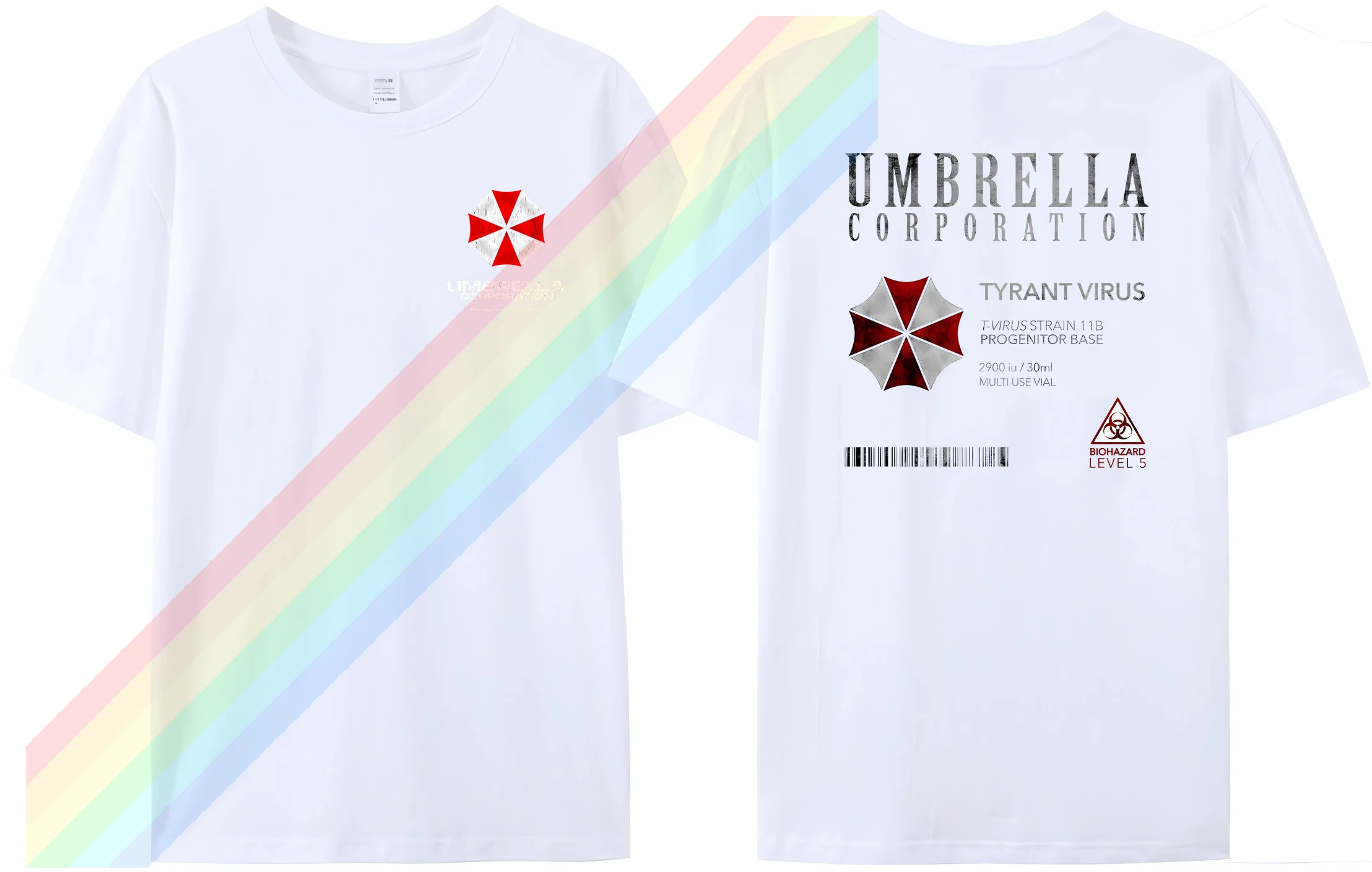 

[TEW] 2024 Resident Evil Umbrella Company Leosoxs T-Shirt Men's Summer 100% Cotton Women's Comfortable Popular Gift Short Sleeve