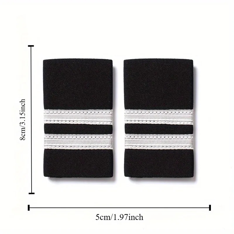 Shoulder Badges 1 Pair Pilot Aviation Uniform Shoulder Badge Shirts Craft Garment DIY Accessory
