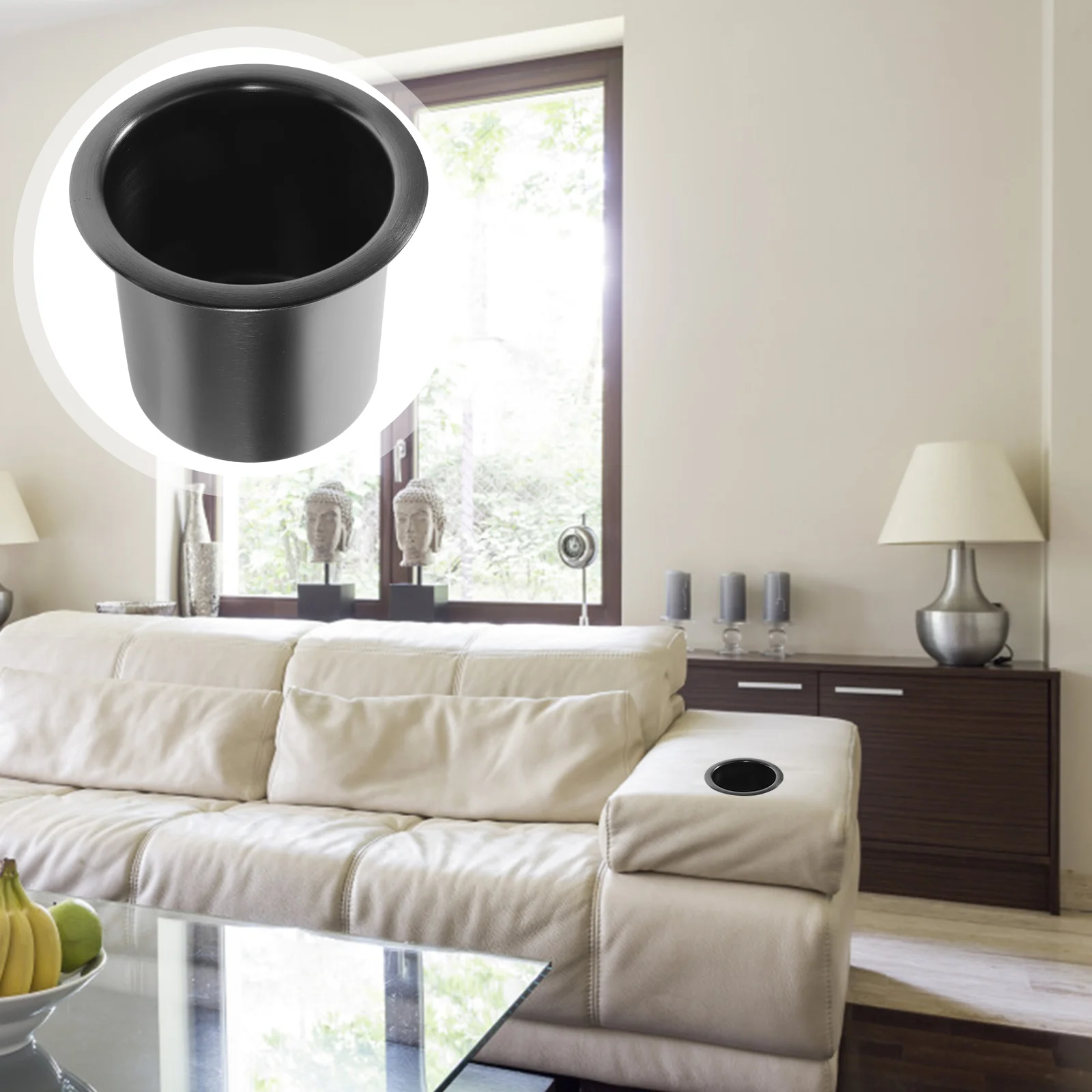 Sofa Cup Holder Insert Stainless Steel Table Cup Holder Insert Drop Cup Holder Pontoon Table Sofa Rv Boat Car Couch Golf