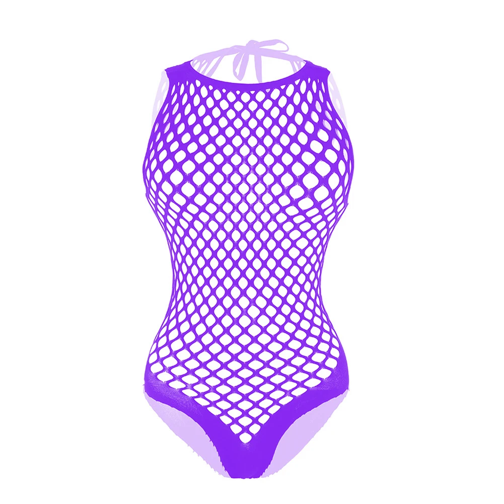 Men Leotard Bodysuit Sexy Breath Fishnet Mesh Transparent Bodysuits Pouch Slimming Underwear Hollow Gay Jockstrap Nightclub