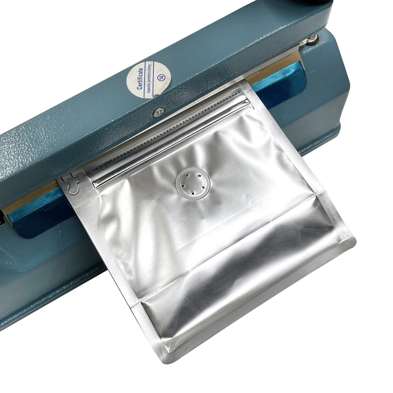 Customized Logo Coffee Packaging Bag with Valve – 1 lb Flat Bottom Gusset Pouch with Easy-Open Side Tab