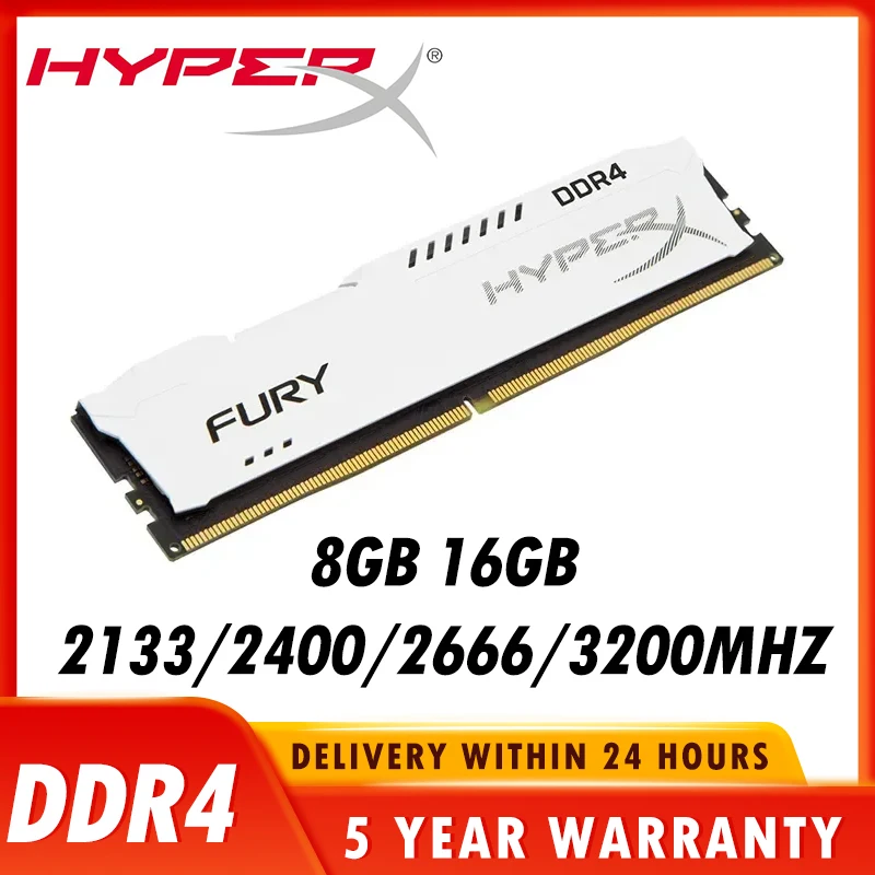 HyperX Fury DDR4 8GB 16GB 3600MHz 3200MHz 2666MHz 2400MHz 2133MHz Ram DRAM DIMM Memory 288Pin For Electronic Sports Computers