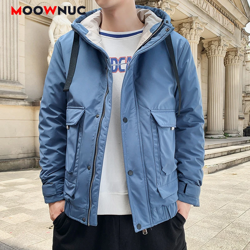 

Male Winter Fashion Parkas Thick Men's Casual Jacket Overcoat Hat Warm Long Windbreaker 2022 Classic Windproof Business Hombre