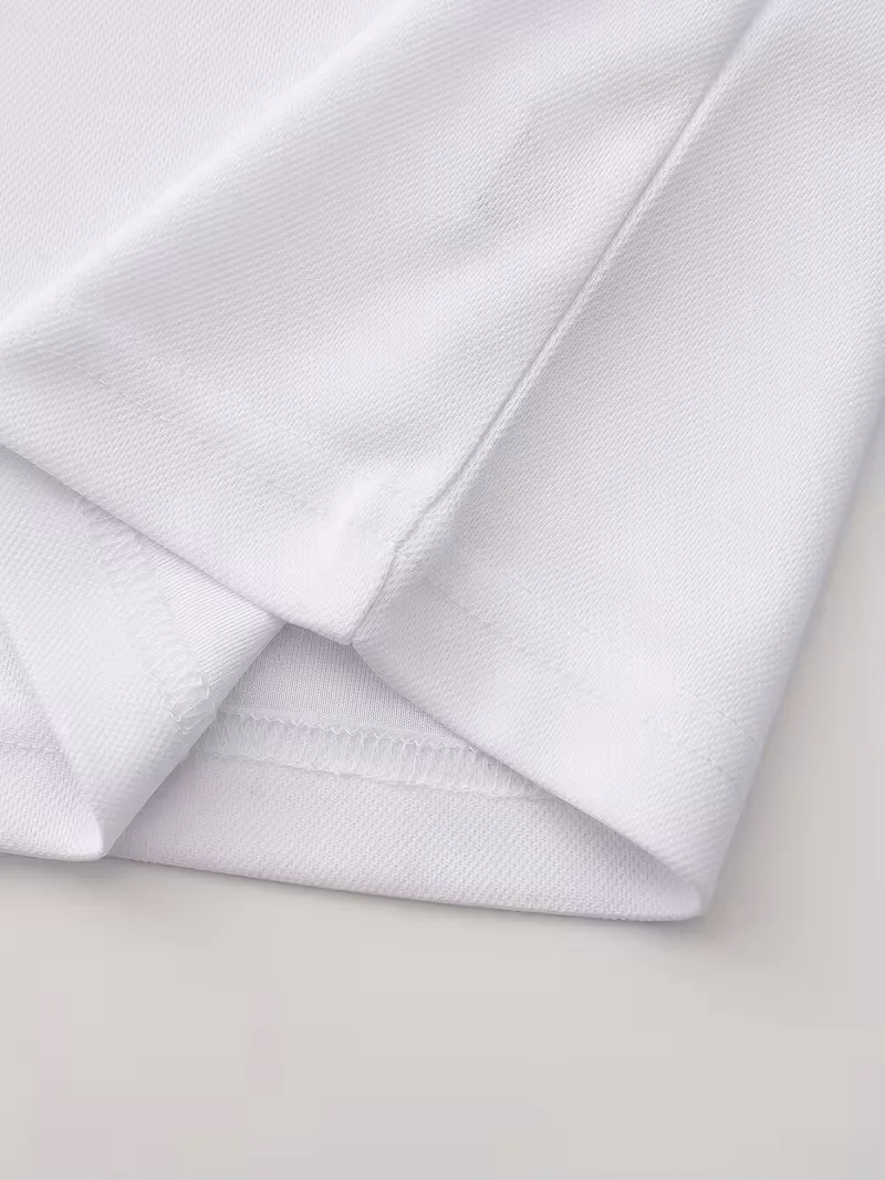 Polo Estiva da Uomo Casual Senza Maniche con Ricamo Golf e Colletto Rialzato, Canotta con Bottoni per lo Sport - immagine 5