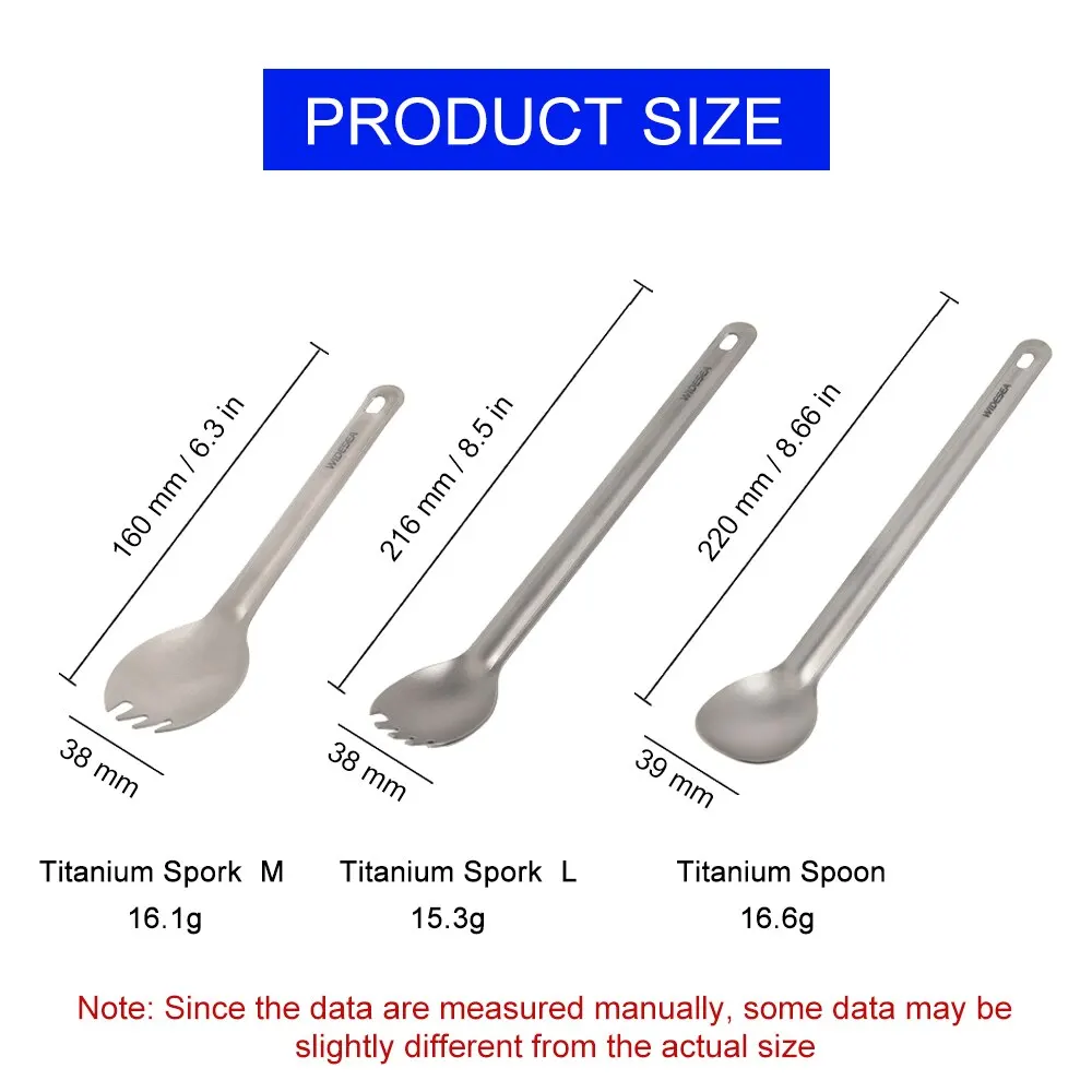 Camping Titanium Spork Spoon Outdoor Lightweight Fork Tableware Portable Picnic Hiking Travelling Ultralight Dinnerware camping cutlery
