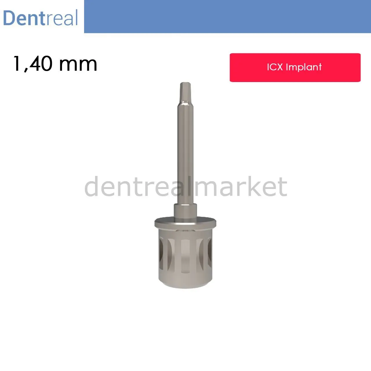 

Dentreal - Screwdriver for ICX implant - 1,40 mm Hex Driver