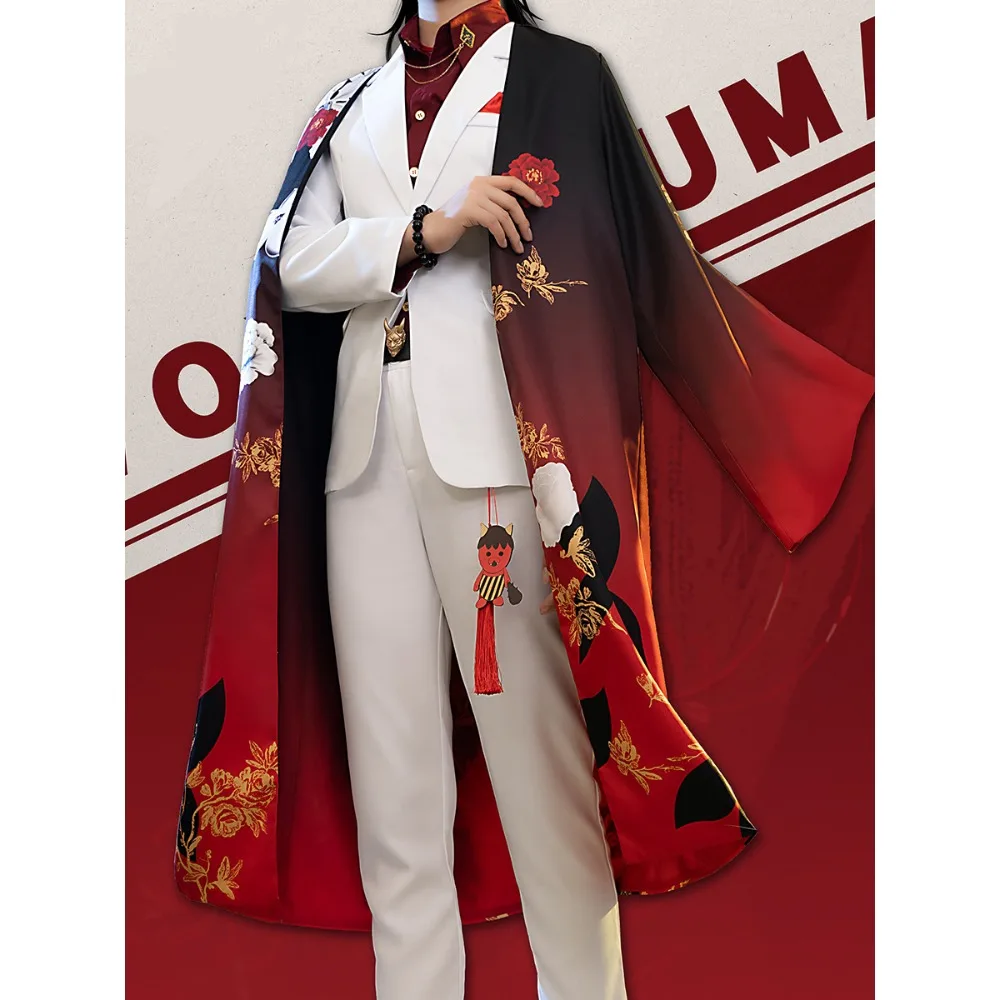 

New VTuber Vox Akuma Cosplay Costume NIJISANJI Luxiem Cos Full Set Cloak Suit For Women Men Halloween Party Carnival