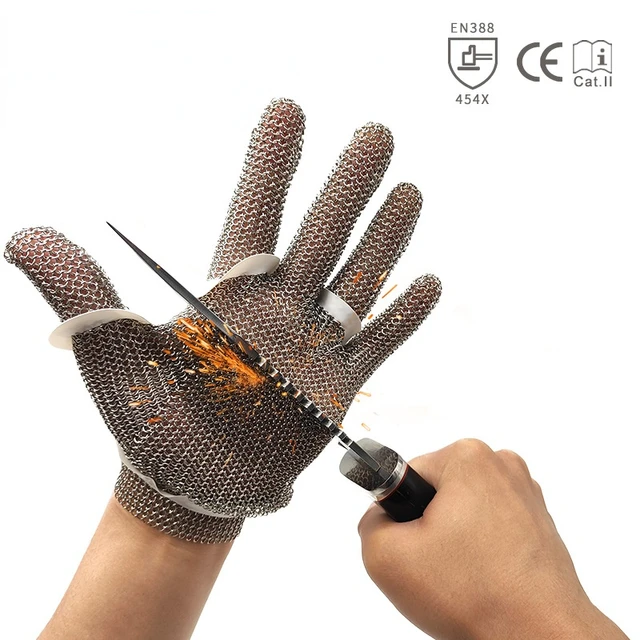 Cut Resistant Glove Stainless Steel Mesh Metal Gloves Working Safety Anti- cut Slaughter Butcher Cutting Fish-killing Iron Glove - AliExpress