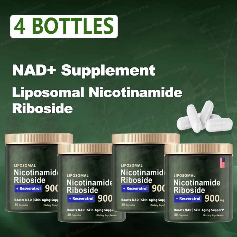 NAD+ Supplement Capsules 4 Bottles For Anti-Aging