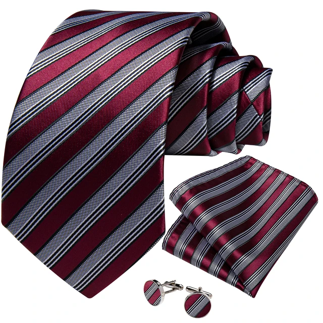 Gift Men Tie Gold Black Striped Paisley Silk Wedding Tie For Men Dibangu  Design Hanky Cufflink Quality Men Tie Set Dropshipping - Ties - AliExpress