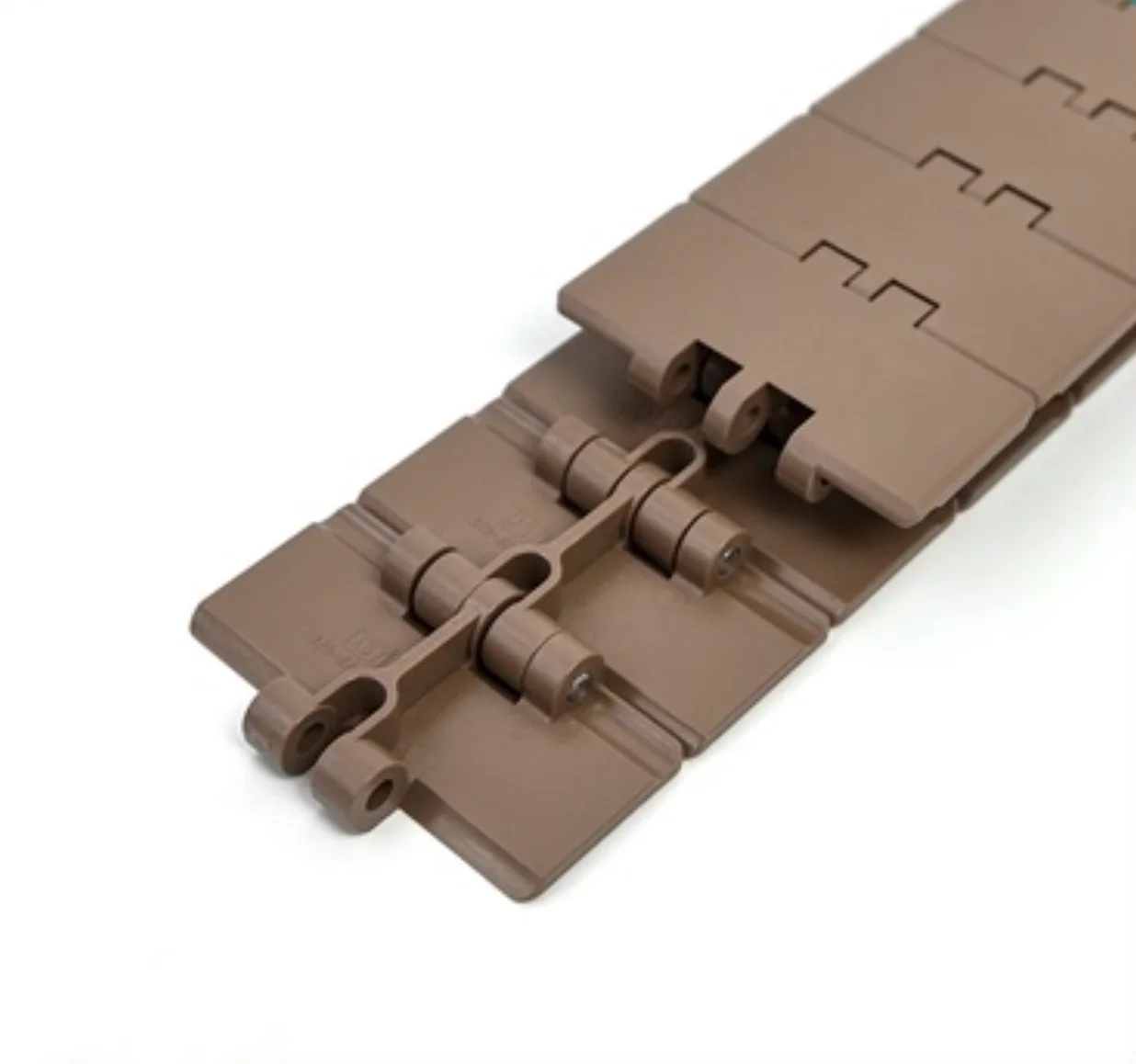 Placa de Corrente de Plástico Flat Top Correia Transportadora Dobradiça Única 1m 820-k325 Largura: 82.6 mm