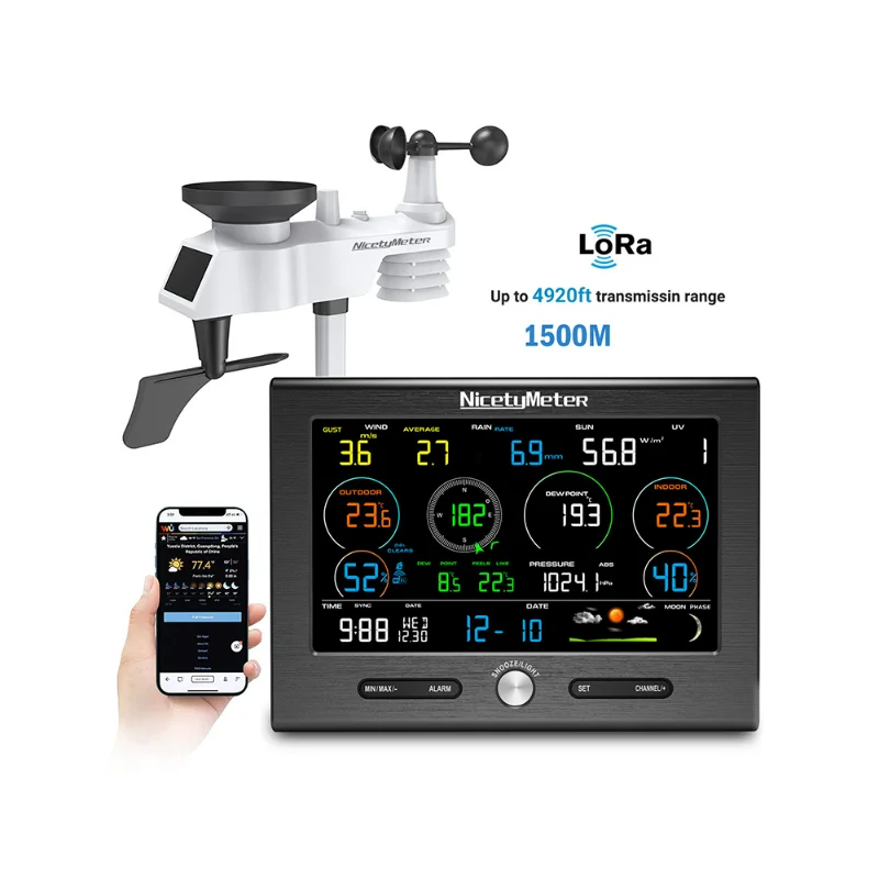 

0370L LORA Smart WIFI Weather Station Transmission Distance 1500 Meters