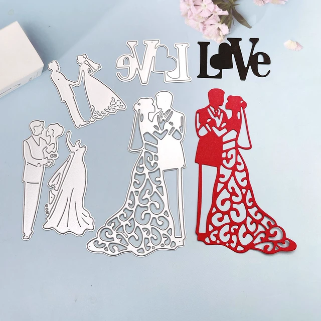 Dies Wedding Scrapbooking Couple  Groom Bride Metal Cutting Dies - Metal  Cutting - Aliexpress