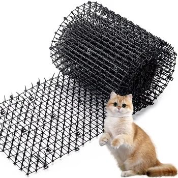 Dissuasore per Animali Domestici (Cani e Gatti) in Plastica con Punte, Repellente Anti-Gatto in Polipropilene, Tappetino Anti-Gatto, Strumento per Giardino e Casa