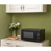 0.9 cubic foot matte black microwave oven with 6 quick setting menu options, easy to read LED display, and child safety lock 2