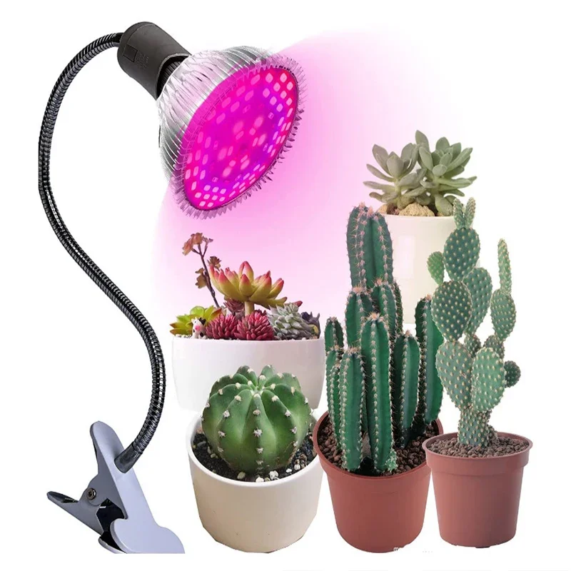 Clip Grow Light Bulb ,Full Spectrum LED Grow Light , 320W Equivalent Plant Bulb for Seeding , Growing ,Bonsai, E27 Base
