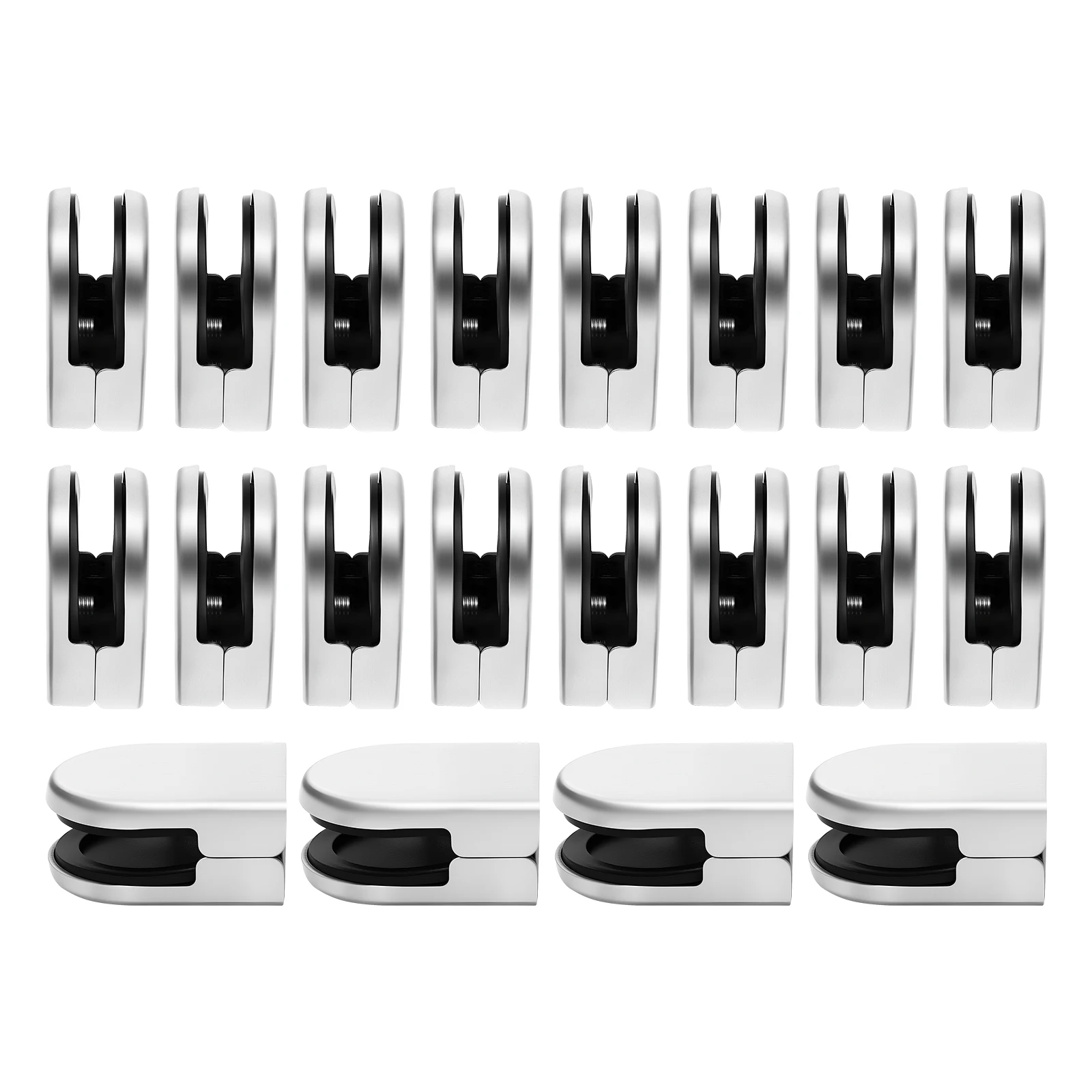 Glasklammer aus Edelstahl 304, Glashalterung für 8-10mm Dicke, 20 Stück für Glasgeländer, Duschtür-Hardware-Zubehör – Detail 8