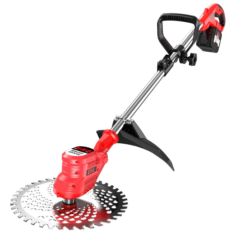 Brushless Electric Lawn Mower Small Household Lawnmower Portable Lawn Mower High Power Lawn Trimmer Adjustable Telescopic Rod 3