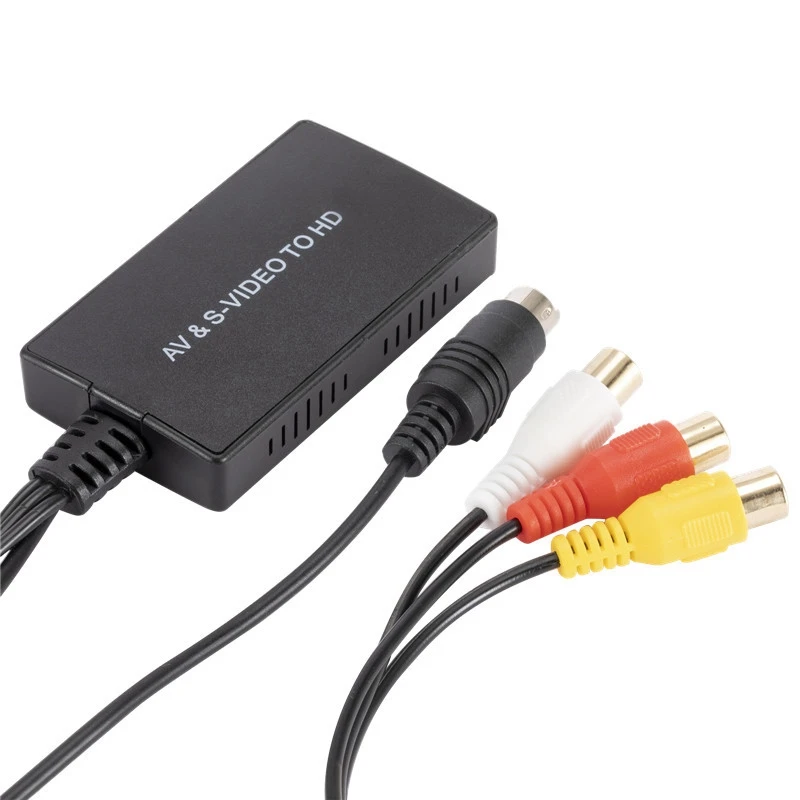 Conversor Svideo para Hdmi S-video e 3rca Cvbs Composite to Audio Video Converter Suporte 1080p 720p