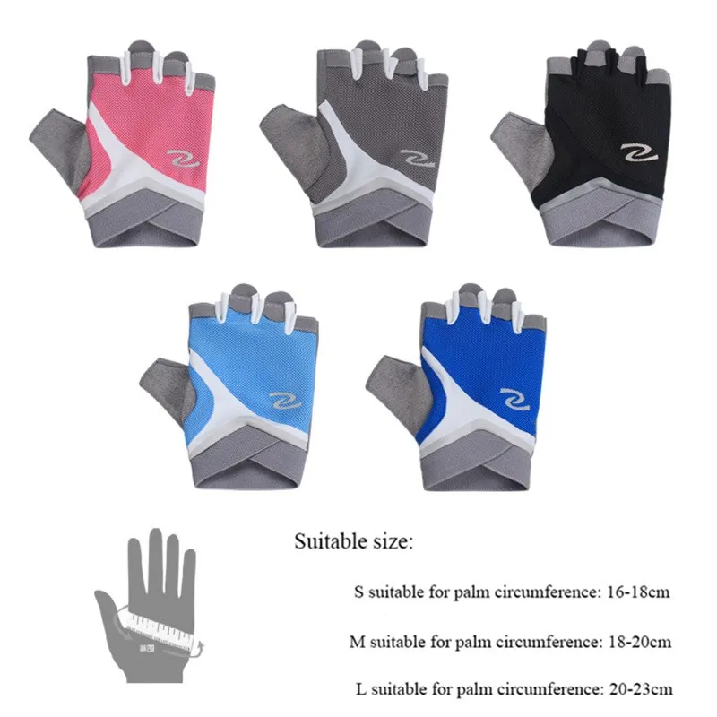 Women Professional Gym Gloves Weight Lifting Crossfit Workout Fitness Gloves Breathable Bodybuilding Half Finger Hand Protector 3