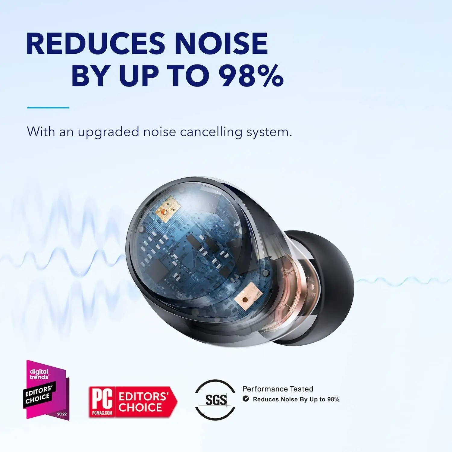 Soundcore by Anker Space A40 Adaptive Active Noise Cancelling Wireless Earbuds, Reduce Noise, Ultra Long 50H (Refurbished) Soundcore by Anker Space A40 Adaptive Active Noise Cancelling Wireless Earbuds, Reduce Noise, Ultra Long 50H (Refurbished) - Image 2