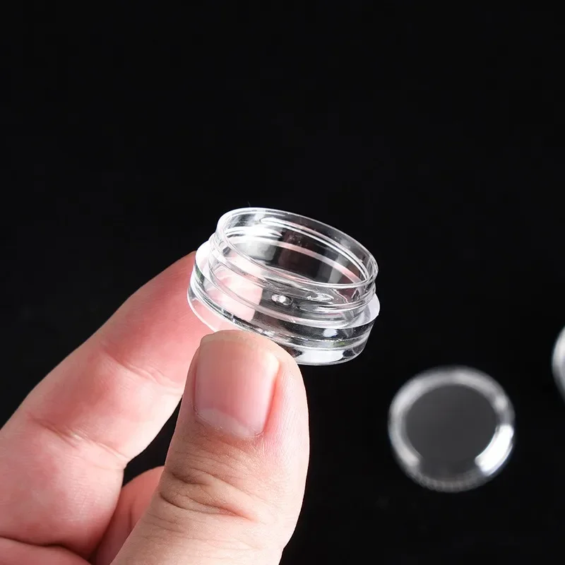 Clear Mini Cosmetic Jars - 2-5g Sample Containers for Creams, Balms, and Nail Art