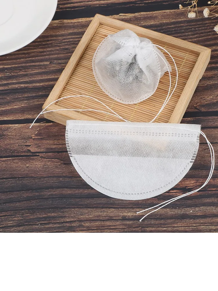 

Boat Shape Empty Tea Bags Portable Empty Scented Drawstring Pouch Bag 6*10CM Seal Filter Cook Herb Spice Loose Coffee 50Pcs/Lot