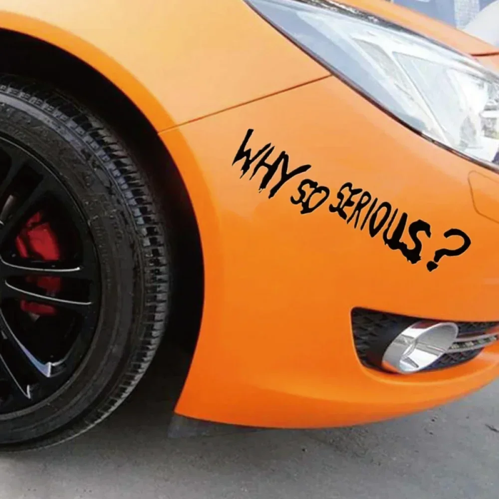 Autocollants de voiture, pourquoi si sérieux? Film Lignes Joker  Personnalité Lettres Créatives, Lampe Décorative Sourcils Vinyle  Décalcomanies, 20cm - AliExpress, image size:1000x1000