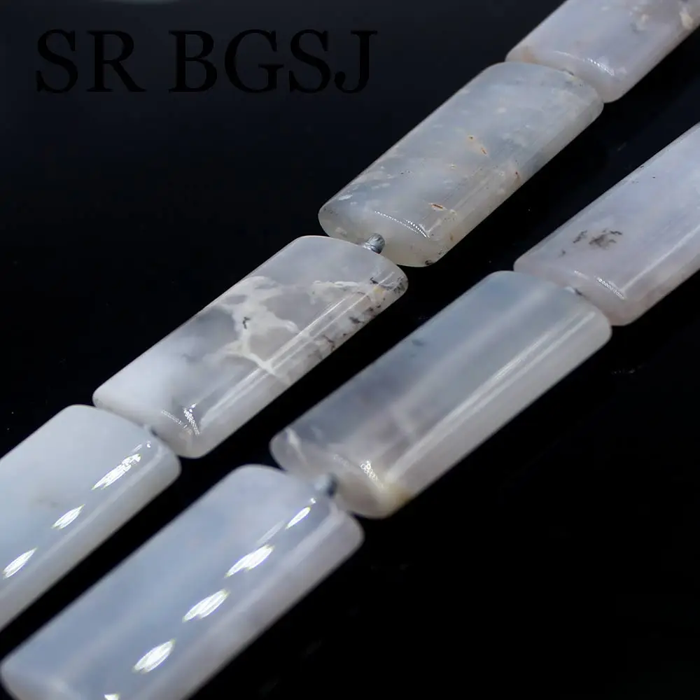 

Бусины Из Натурального халцедона прямоугольной формы, 20 х40 мм, оптовая продажа, нитка 15 дюймов