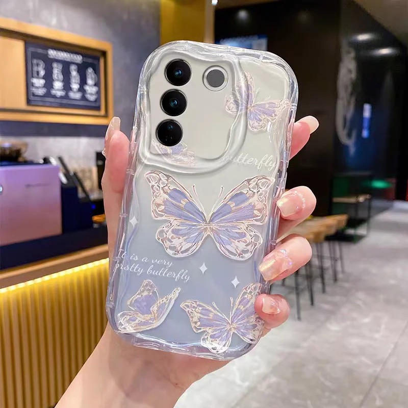 Elegant Butterfly & Flower Chain Phone Case