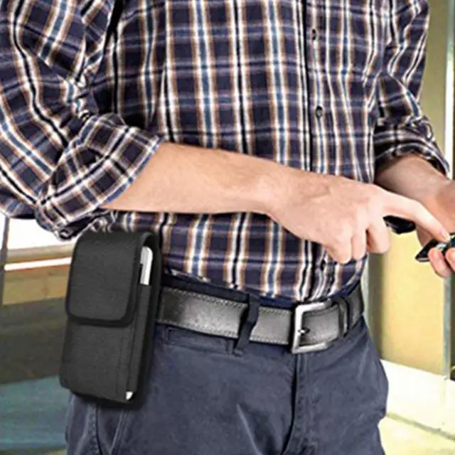 Mobile Phone Waist Bag Men Women Small Nylon Cell Phone Holster Storage Waist Fanny Pack Purse With Belt Loops Bum Bag 4 Size 2