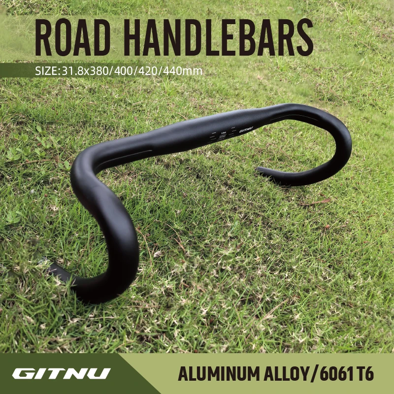 Aluminium alloy bicycle ROAD HANDLEBARS 25.4/31.8x380/400/420/440mm GITNU bicycle handlebar