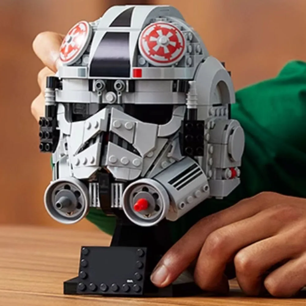 MOC AT-AT Driver Helmet Building Blocks Bricks Diy Creative Assembly Model Decor