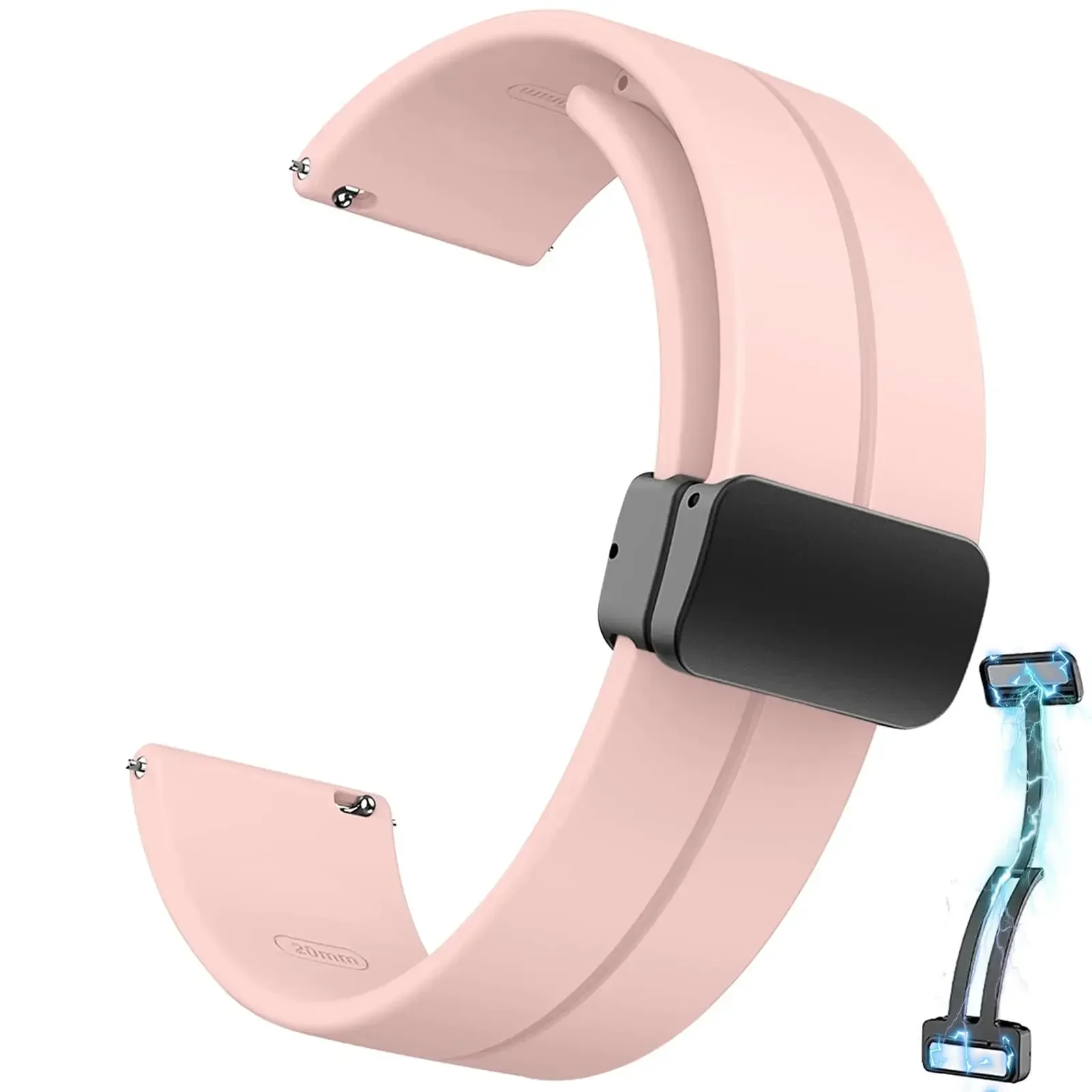 Universal Silicone Magnetic Buckle Sport Strap (18-22mm)