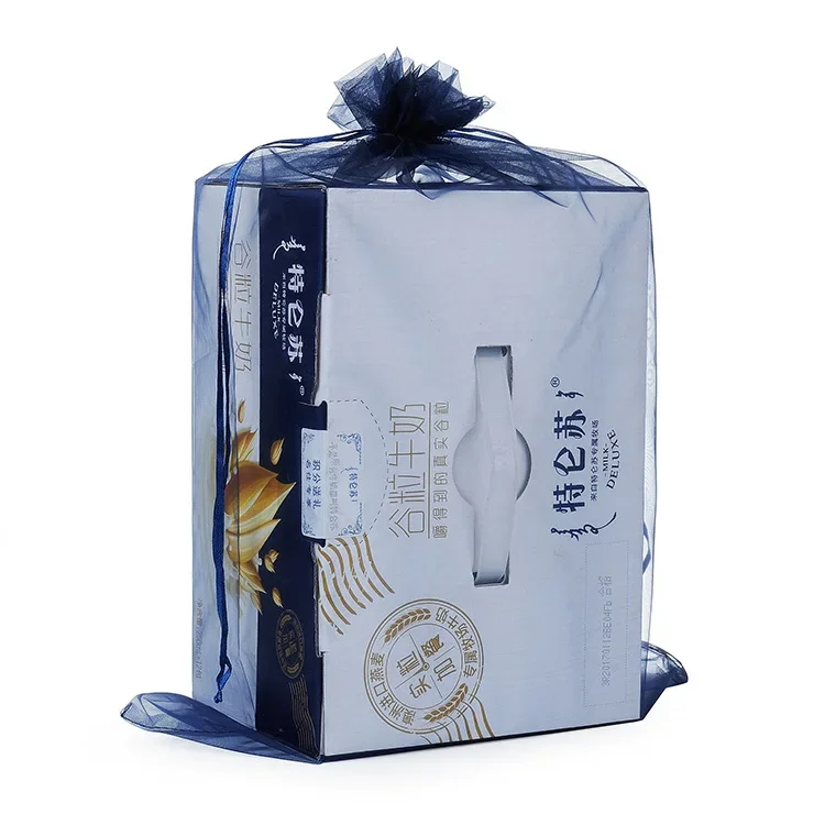 50 stücke 35x50cm Kordel zug Organza Taschen große Einkaufstaschen Weihnachten Halloween Hochzeit Geburtstags feier Süßigkeiten Geschenk boxen Taschen – Detail 7