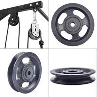 100mm Rope Pulley, Wire Rope Reel Nylon Pulley for Ropes DIY Gym Fitness Equipment Cable Machine Wire Rope Pulley Reel 24BD 1