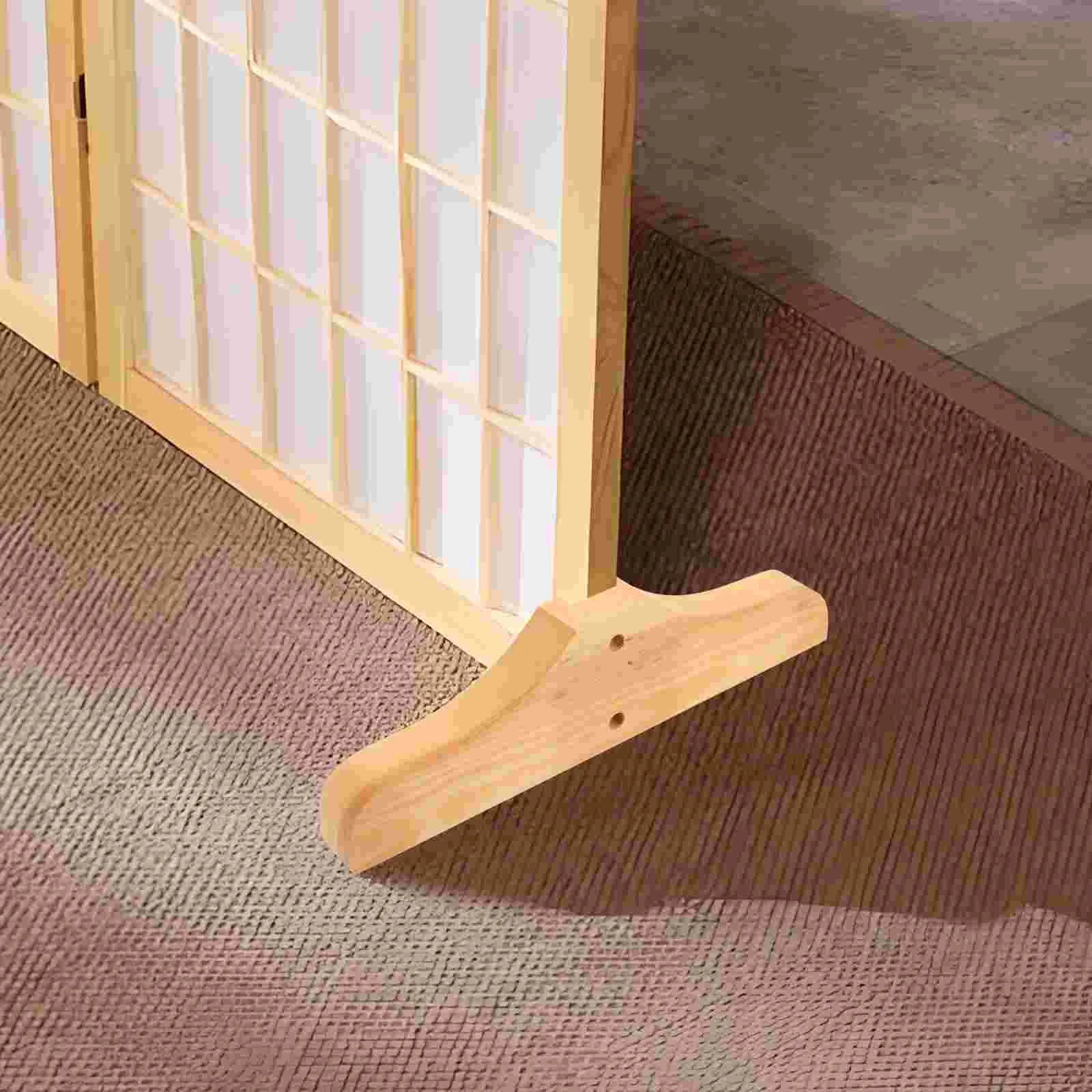【HOT】 2 Pcs Screen Bracket Room Divider Stabilizer Feet Multifunction Support for Pet Gates Wooden Partition.