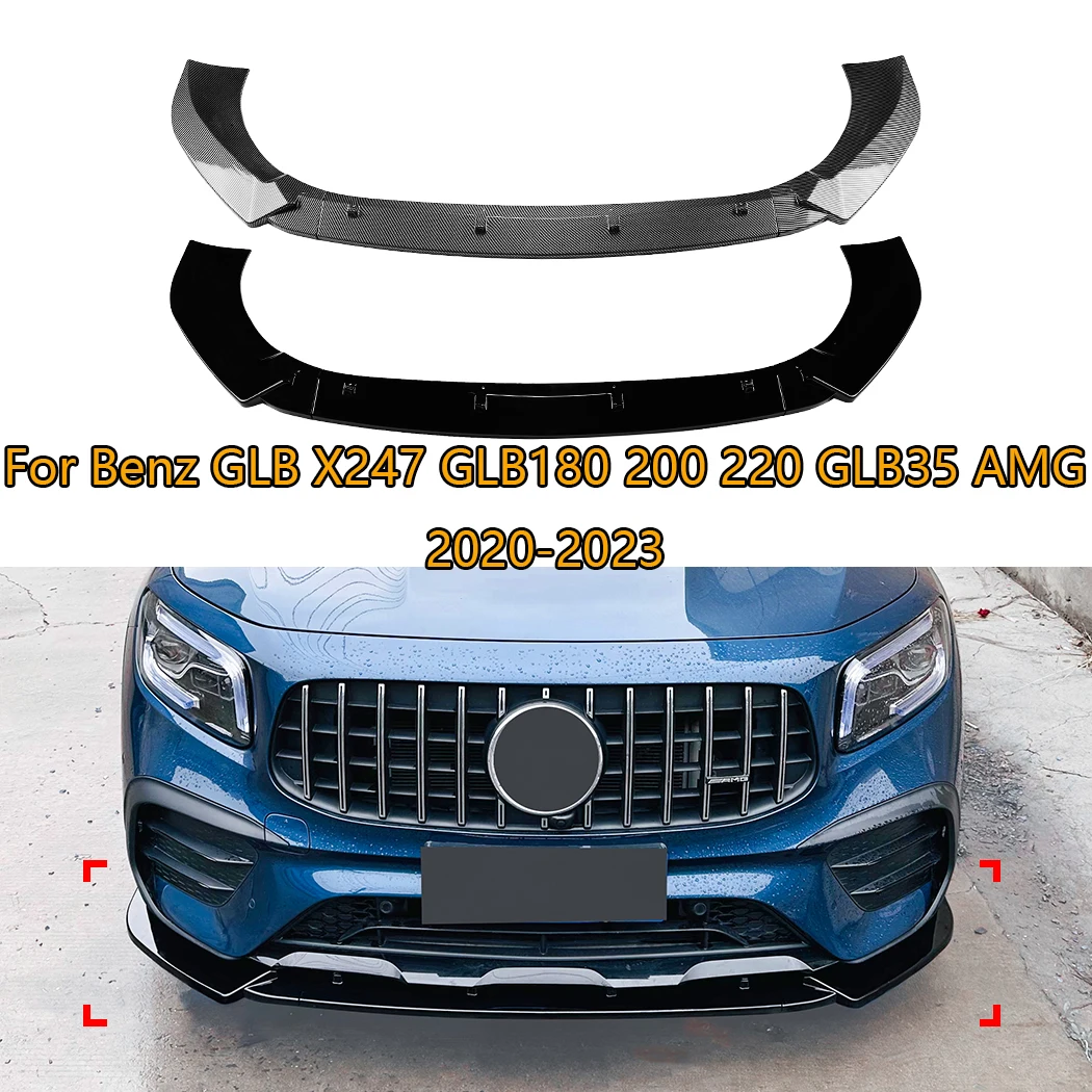 

Car Front Bumper Lip Splitter Spoile Spoiler For Benz GLB X247 GLB180 200 220 GLB35 AMG 2020-2023 Cars Exterior Part