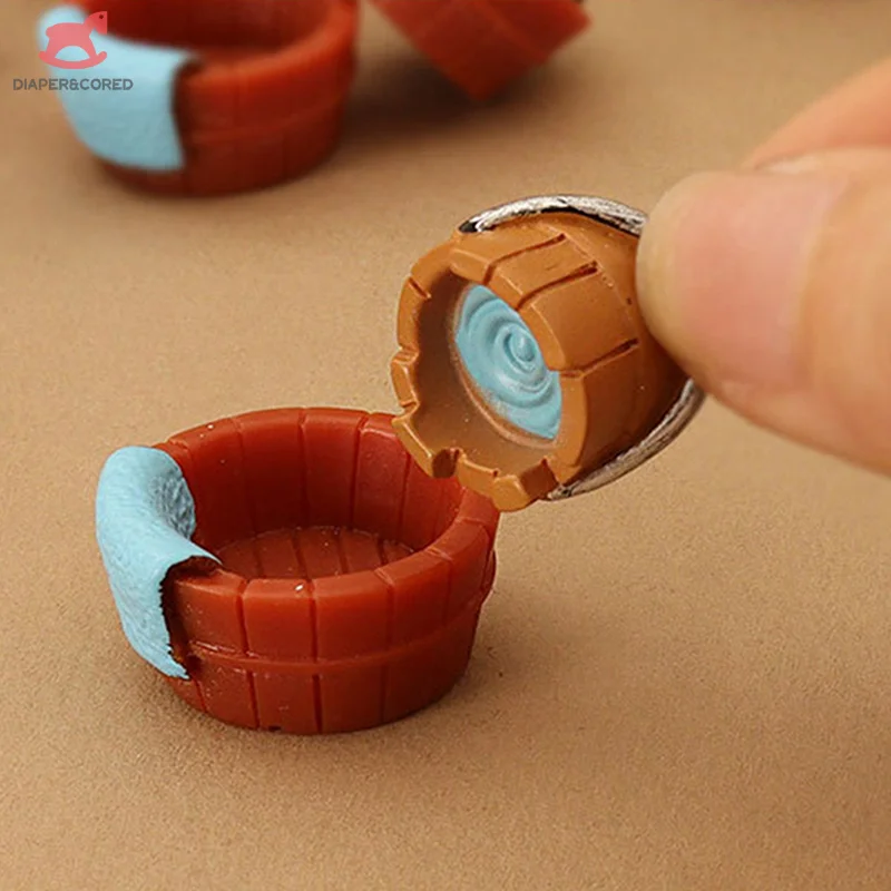 

1 набор, миниатюрный кукольный домик, модель ведра для домашней съемки, украшение для кукольного домика, аксессуары для микроландшафта